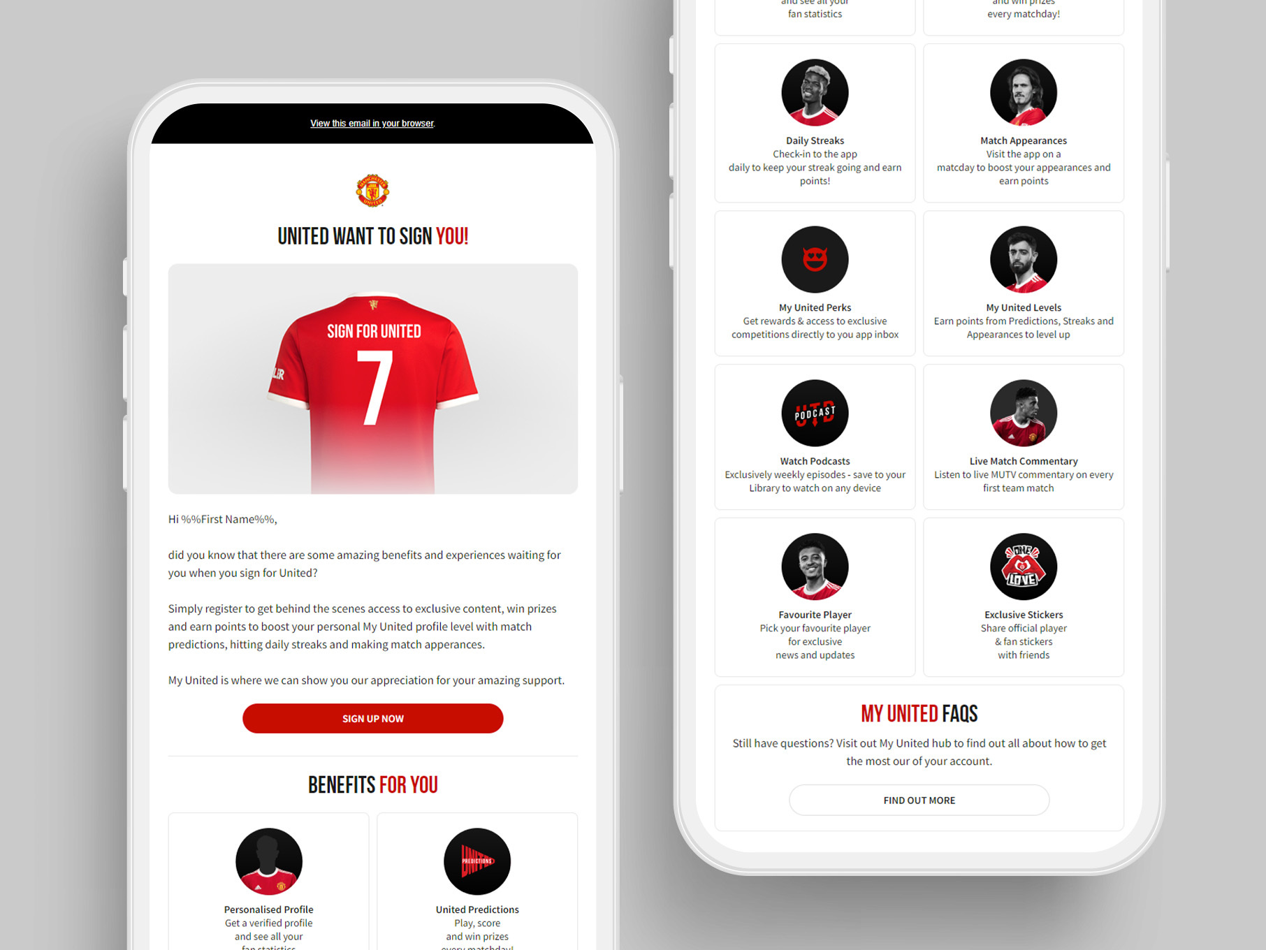 Manchester United Custom Emails image